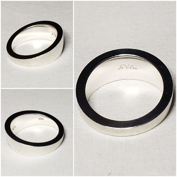 Emporio Armani Sterling Silver Angled Band - Picture 2 of 3